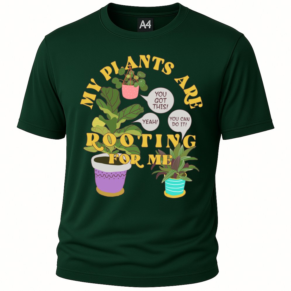 Funny My Plants Are Rooting For Me Performance Shirt