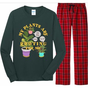 Funny My Plants Are Rooting For Me Long Sleeve Pajama Set