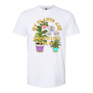 Funny My Plants Are Rooting For Me Softstyle CVC T-Shirt