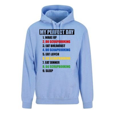 Fun My Perfect Day Do Scrapbooking Who Love Scrapbook Gift Unisex Surf Hoodie