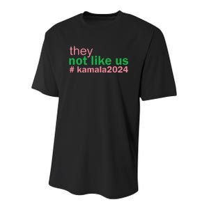 Femininomenon Madam Pres Kamala They Not Like Us Brat Youth Performance Sprint T-Shirt