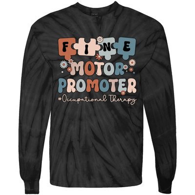 Fine Motor Promoter Occupational Therapy OT Medical Health Care Hospital Nurse Tie-Dye Long Sleeve Shirt