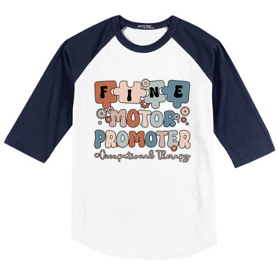 Fine Motor Promoter Occupational Therapy OT Medical Health Care Hospital Nurse Baseball Sleeve Shirt