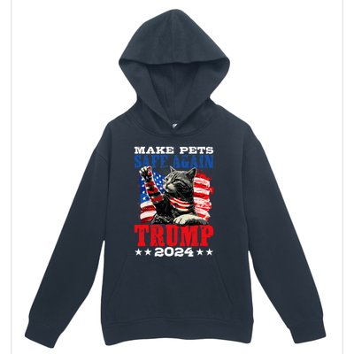 Funny Make Pets Safe Again Usa President Election Trump 2024 Urban Pullover Hoodie