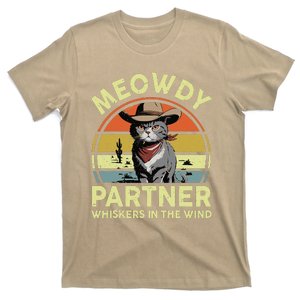 Funny Meowdy Partner British Shorthair Cat Cowboy Dad Kitten T-Shirt