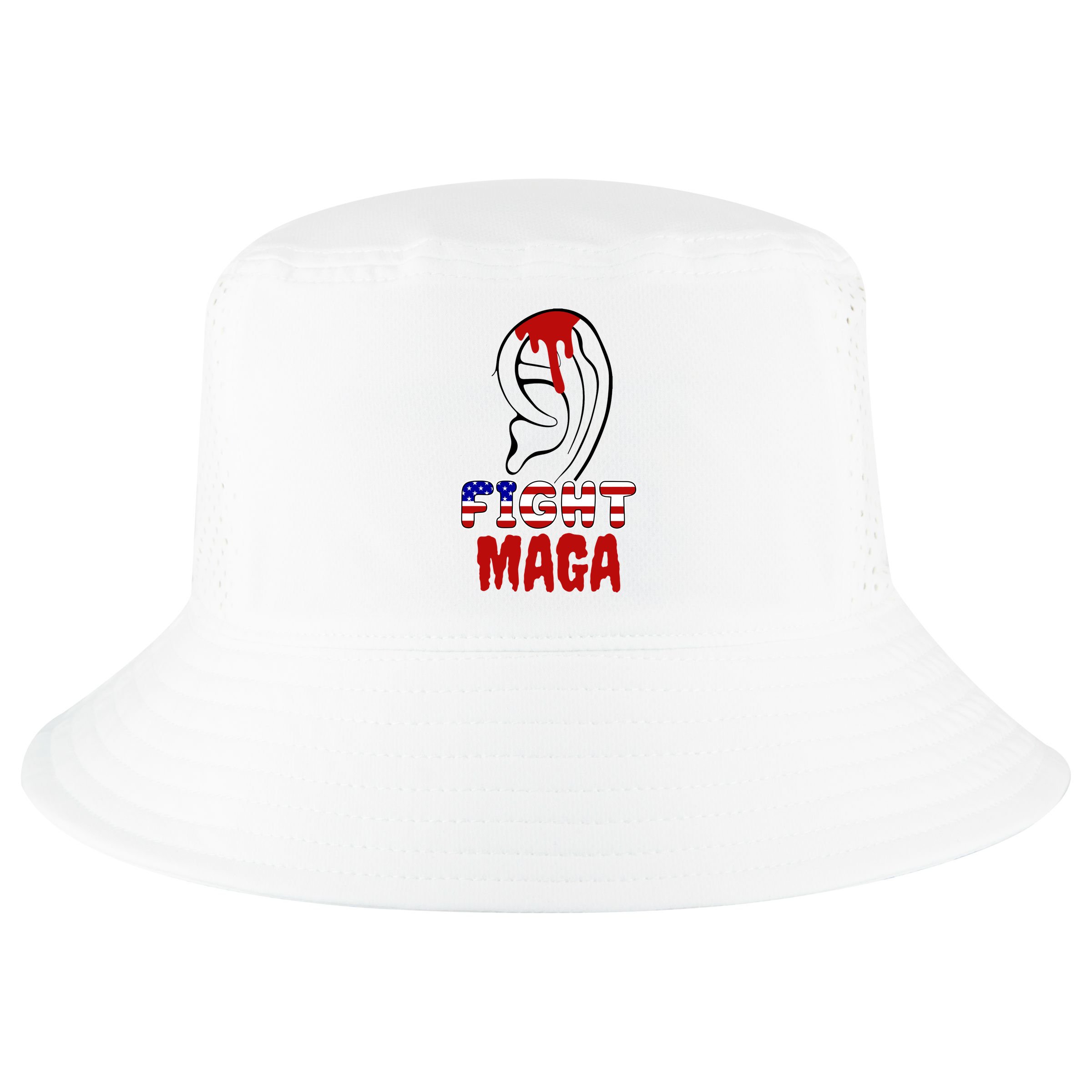 Fight Maga Pro Donald Trump Bleeding Ear Cool Comfort Performance Bucket Hat