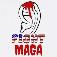 Fight Maga Pro Donald Trump Bleeding Ear Doggie Tank