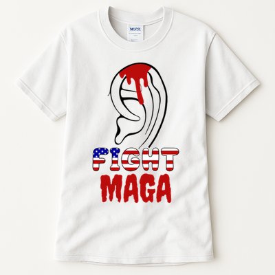 Fight Maga Pro Donald Trump Bleeding Ear Tall T-Shirt