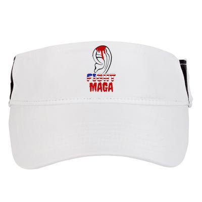 Fight Maga Pro Donald Trump Bleeding Ear Adult Drive Performance Visor