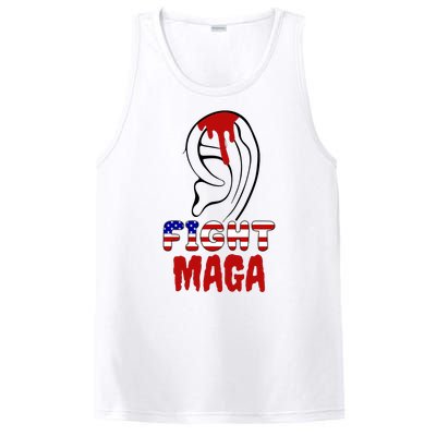 Fight Maga Pro Donald Trump Bleeding Ear PosiCharge Competitor Tank