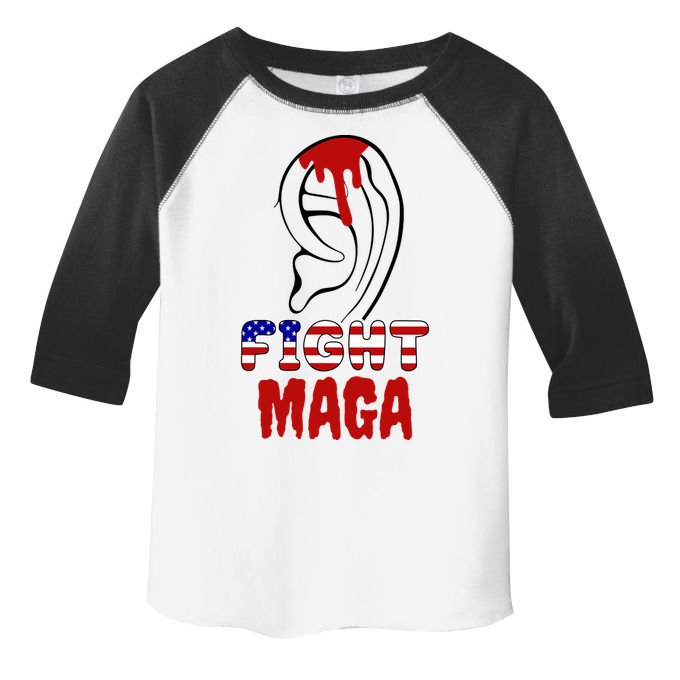 Fight Maga Pro Donald Trump Bleeding Ear Toddler Fine Jersey T-Shirt
