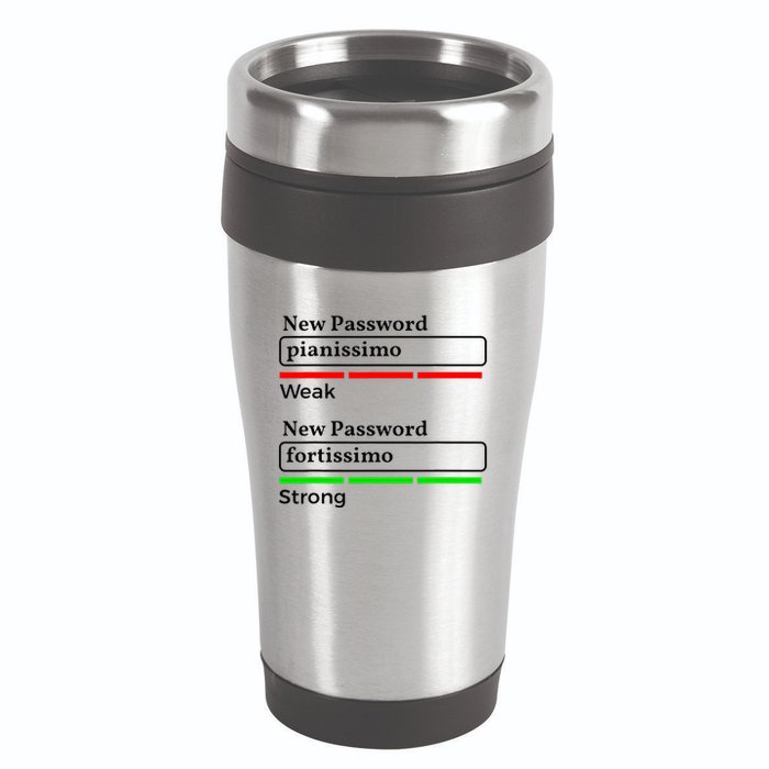 Funny Musician Password Classical Music Theory Class Jokes 16oz Travel Tumbler