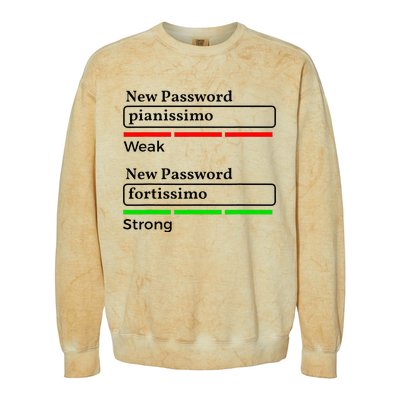 Funny Musician Password Classical Music Theory Class Jokes Colorblast Crewneck Sweatshirt