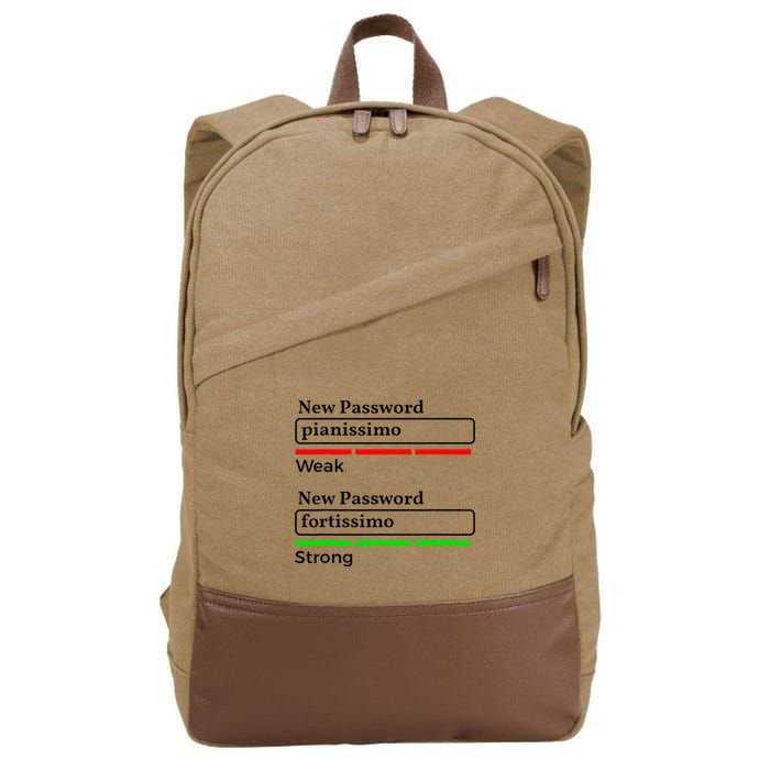 Funny Musician Password Classical Music Theory Class Jokes Cotton Canvas Backpack