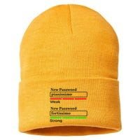 Funny Musician Password Classical Music Theory Class Jokes Sustainable Knit Beanie