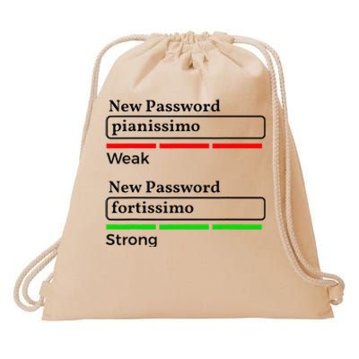 Funny Musician Password Classical Music Theory Class Jokes Drawstring Bag