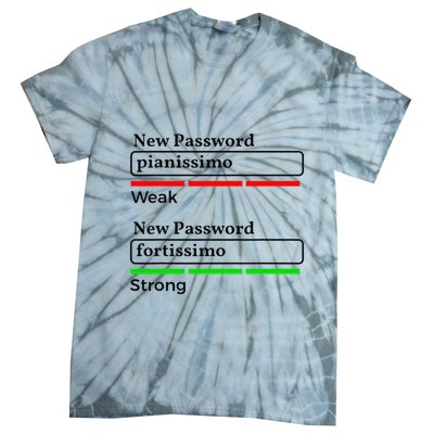 Funny Musician Password Classical Music Theory Class Jokes Tie-Dye T-Shirt
