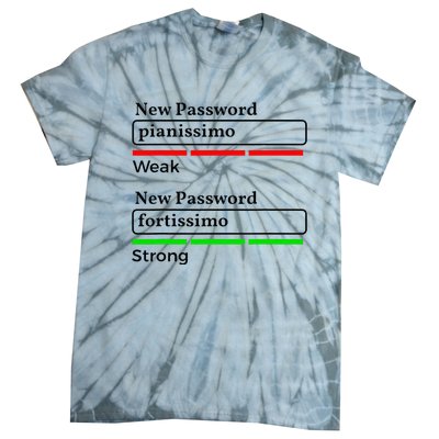 Funny Musician Password Classical Music Theory Class Jokes Tie-Dye T-Shirt