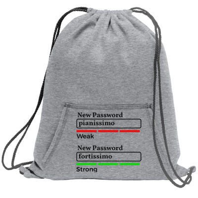 Funny Musician Password Classical Music Theory Class Jokes Sweatshirt Cinch Pack Bag