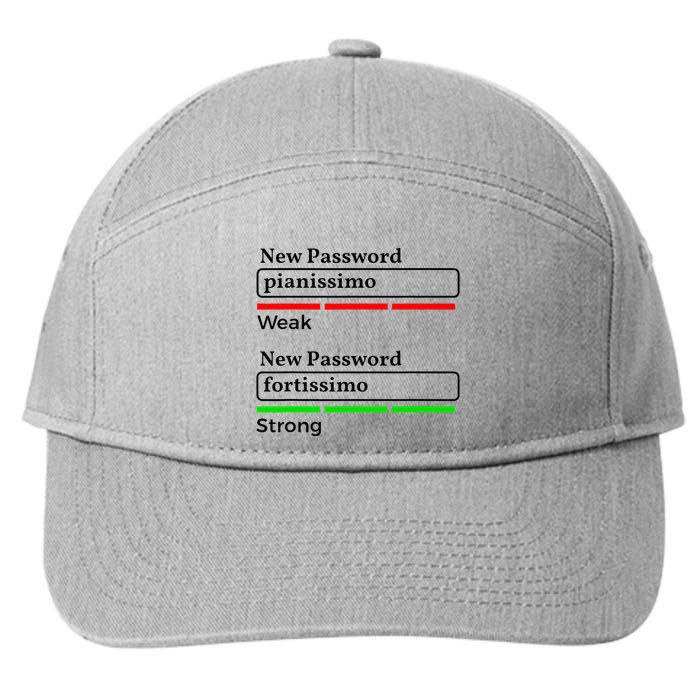 Funny Musician Password Classical Music Theory Class Jokes 7-Panel Snapback Hat