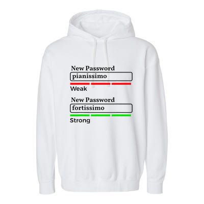 Funny Musician Password Classical Music Theory Class Jokes Garment-Dyed Fleece Hoodie