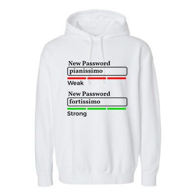 Funny Musician Password Classical Music Theory Class Jokes Garment-Dyed Fleece Hoodie