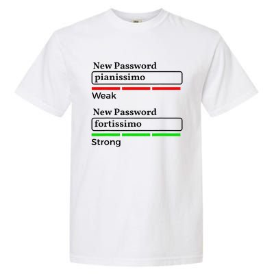 Funny Musician Password Classical Music Theory Class Jokes Garment-Dyed Heavyweight T-Shirt