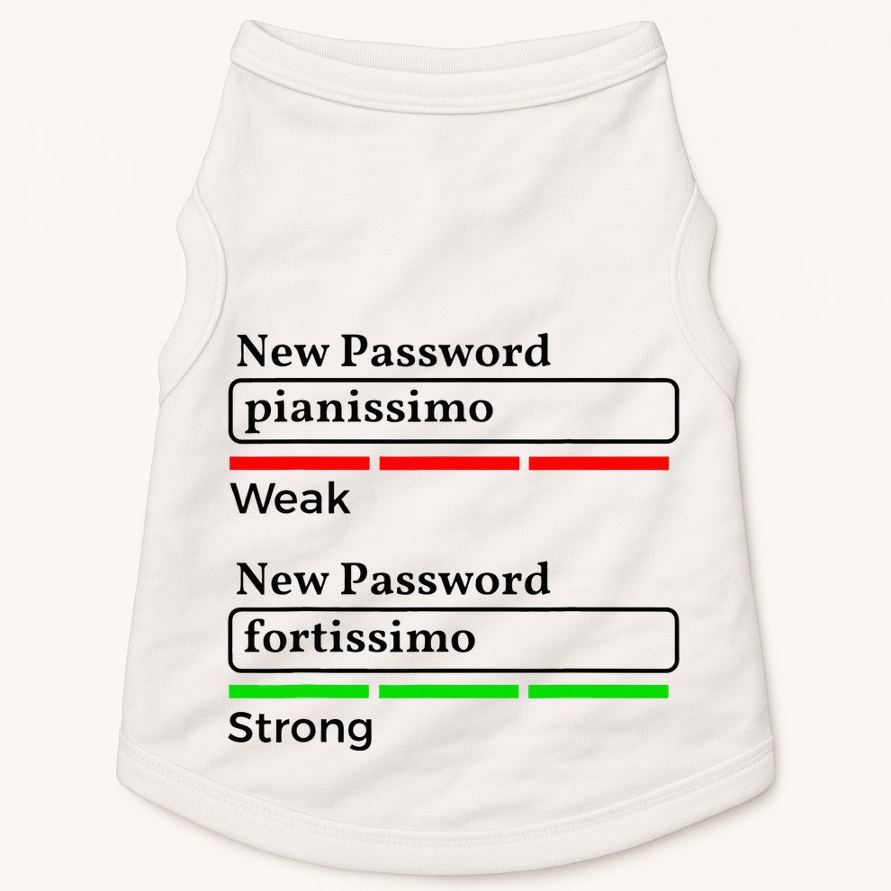 Funny Musician Password Classical Music Theory Class Jokes Doggie Tank