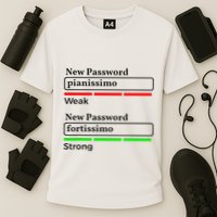 Funny Musician Password Classical Music Theory Class Jokes Performance Shirt