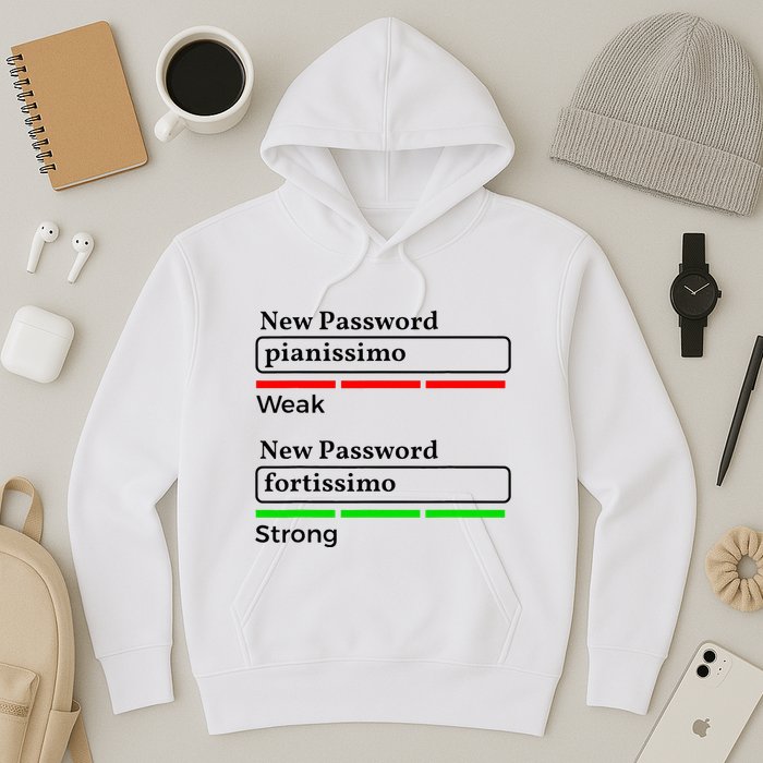 Funny Musician Password Classical Music Theory Class Jokes Hoodie