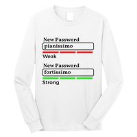 Funny Musician Password Classical Music Theory Class Jokes Long Sleeve Shirt