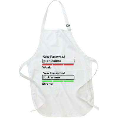 Funny Musician Password Classical Music Theory Class Jokes Full-Length Apron With Pockets