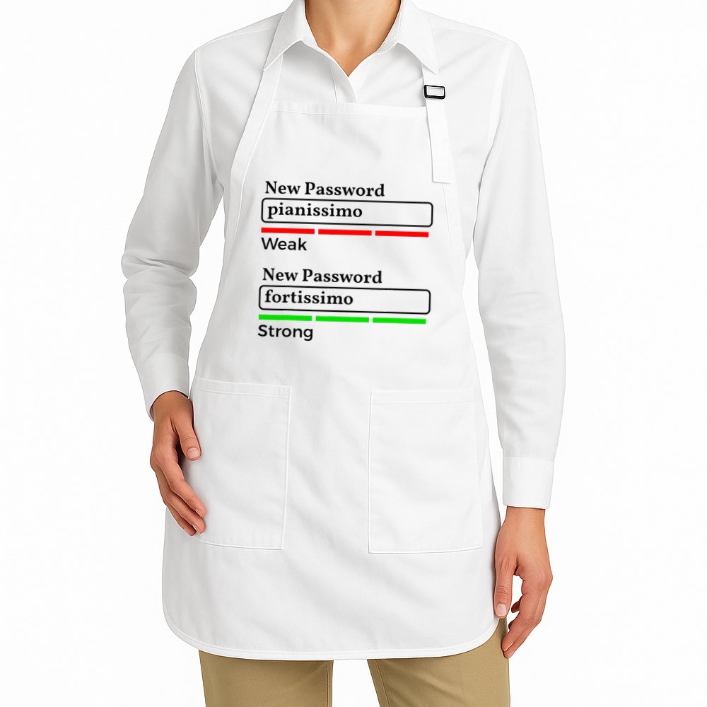 Funny Musician Password Classical Music Theory Class Jokes Apron