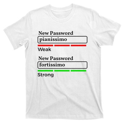 Funny Musician Password Classical Music Theory Class Jokes T-Shirt