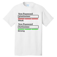 Funny Musician Password Classical Music Theory Class Jokes Tall T-Shirt