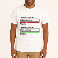 Funny Musician Password Classical Music Theory Class Jokes Tall T-Shirt