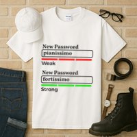 Funny Musician Password Classical Music Theory Class Jokes Tall T-Shirt