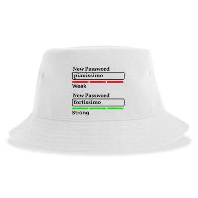 Funny Musician Password Classical Music Theory Class Jokes Sustainable Bucket Hat