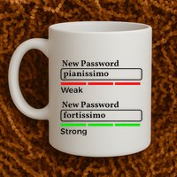 Funny Musician Password Classical Music Theory Class Jokes Mug