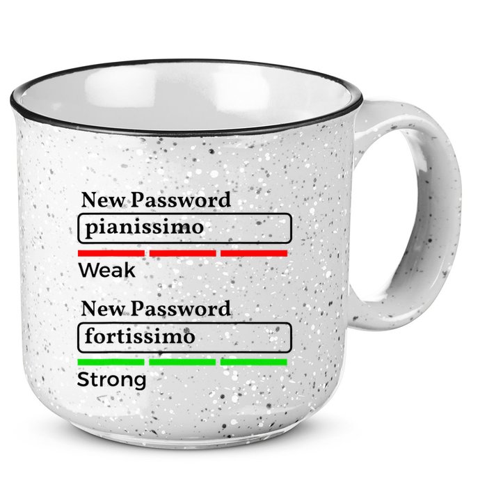 Funny Musician Password Classical Music Theory Class Jokes 15oz Campfire Ceramic Mug