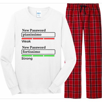 Funny Musician Password Classical Music Theory Class Jokes Long Sleeve Pajama Set