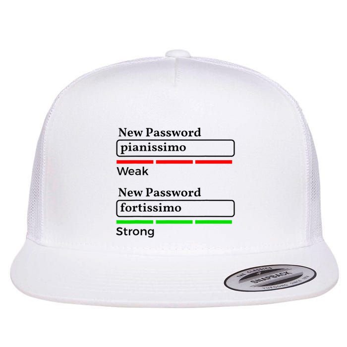 Funny Musician Password Classical Music Theory Class Jokes Flatbill Hat