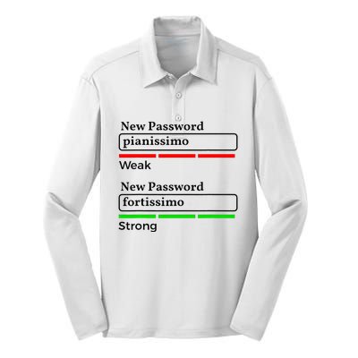 Funny Musician Password Classical Music Theory Class Jokes Silk Touch Performance Long Sleeve Polo