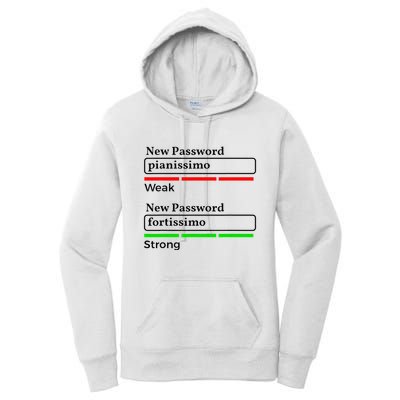 Funny Musician Password Classical Music Theory Class Jokes Women's Pullover Hoodie