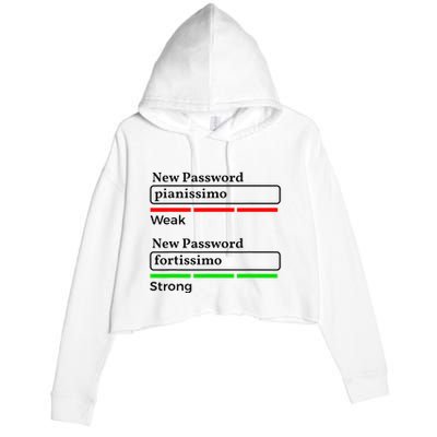 Funny Musician Password Classical Music Theory Class Jokes Crop Fleece Hoodie