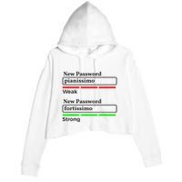 Funny Musician Password Classical Music Theory Class Jokes Crop Fleece Hoodie