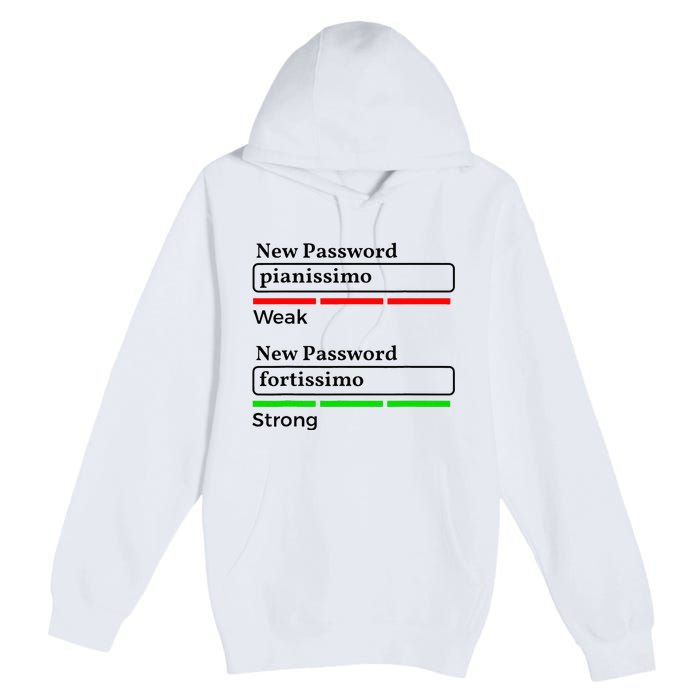 Funny Musician Password Classical Music Theory Class Jokes Premium Pullover Hoodie