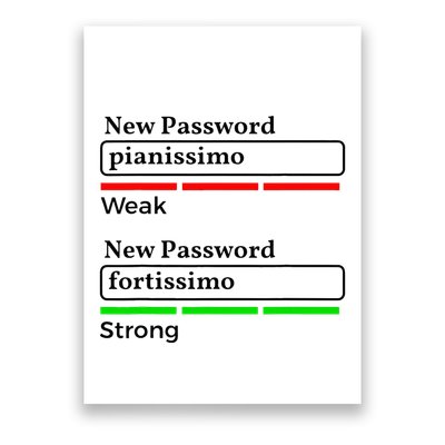 Funny Musician Password Classical Music Theory Class Jokes Poster