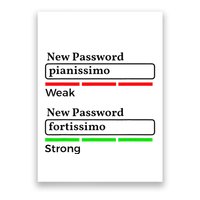 Funny Musician Password Classical Music Theory Class Jokes Poster