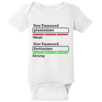 Funny Musician Password Classical Music Theory Class Jokes Baby Bodysuit
